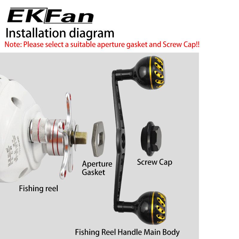 Spincast Reel - EKfan 130MM Baitcasting Balıkçılık Makarası Kolu
