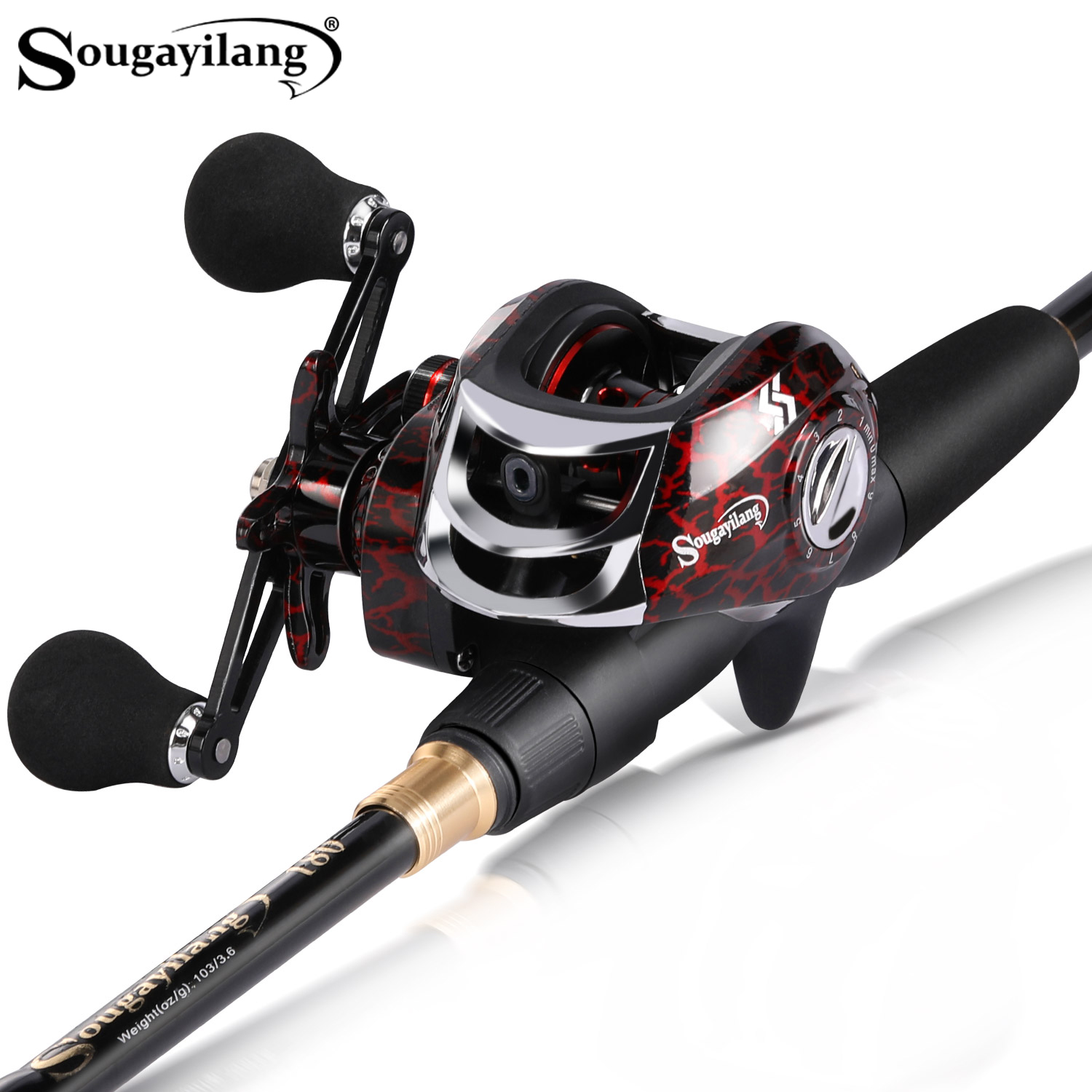 Spincast Reel - Sougayilang 1.8-2.4 m Döküm Balıkçılık Combo