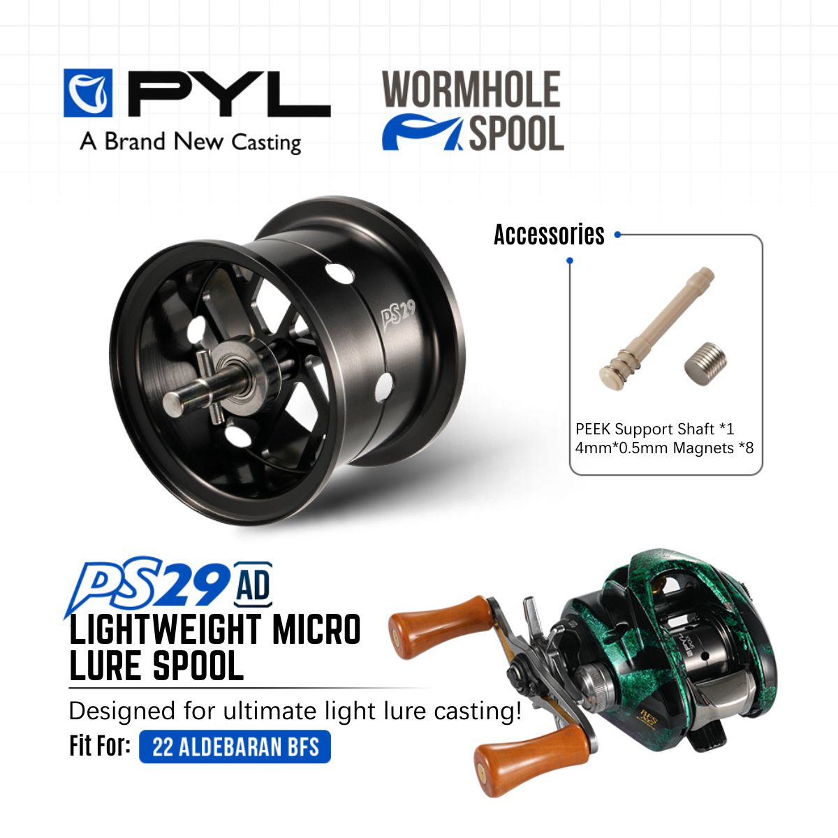 Reel Spare Spool - PYL PS29 AD Modifiye Makara, Shimano
