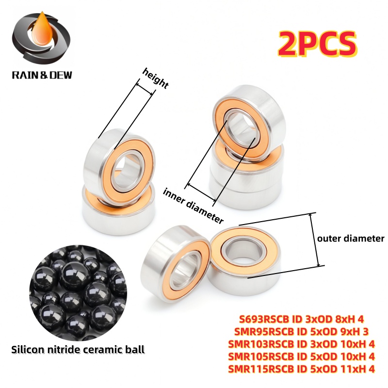 Spinning Reel - 2 adet minyatür bilyalı rulman 3x8x4